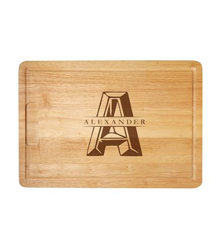Tagliere In Legno Bambù Personalizzato Da Cucina Con Incisione Laser Personalizzata In Confezione Regalo Mamma Nonna - Italia