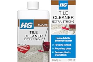HG Heavy Duty Tile & Grout Cleaner - Powerful Floor Cleaner for Kitchen, Bathroom & Stone Surfaces - 1L