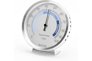 MAVORI® hygromètre intérieur analogique | Très précis et élégant | Humidimètre de haute qualité pour une mesure précise de l'humidité de l'air