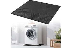 TOBWOLF Beidseitig Rutschfest Antivibrationsmatte Waschmaschine, 60 X 60 CM Leichtgewichtig Wasserdicht Bodenmatte Kühlschrank, Unterkühlschrank Matten Bodenschutzmatte für Trockner Waschmaschine