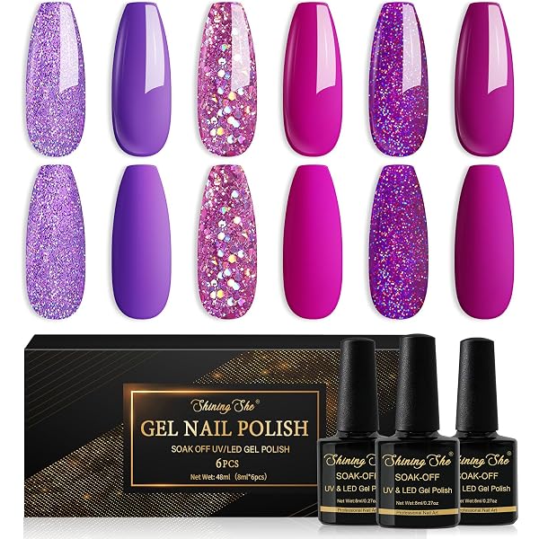Pink Gellac UV Gel Nagellack – Farbe 328 Iris Purple, 15 Ml, Langanhaltend Bis 14 Tage