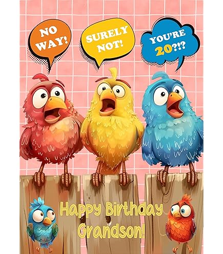 Grandson 20th Birthday Card - Happy Birthday - 20 - To The Best Grandson In The World - Iconic Collection
