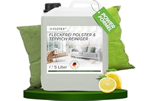 FLOTEX Teppichreiniger & Polsterreiniger Konzentrat 5L | Waschsauger Reinigungsmittel für Sofa, Teppich & Textilien | Teppichreiniger Waschsauger Mittel mit Citrus Duft | Made In Germany