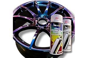 PMColours Flip Flop Kit de Bombes de Peinture Multi-couleur Effet Caméléon ECLIPSE (bleu/mauve/orange/rouge), (1x Flip Flop 400 ml Aérosol + 1x de base noir 400 ml Aérosol)