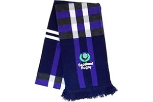 ARENA SCARVES Scotland Rugby Plaid Embroidered Scarf