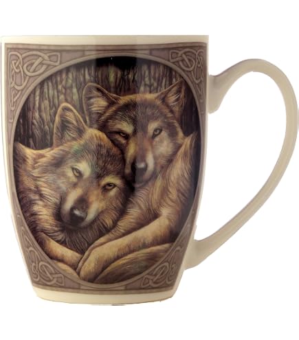 Puckator Lisa Parker Tasse – Seepferdchen Henkel, Aus Dolomit-Keramik, Geschenkbox, Beige