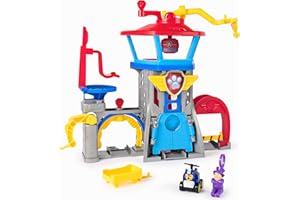 Psi Patrol: Air Rescue, zestaw zabawkowy Pup Squad Adventure Bay Airport z samochodem pościgowym i wyrzutnią pojazdów PAW Patrol, zabawki dla chłopców i dziewczynek 3+