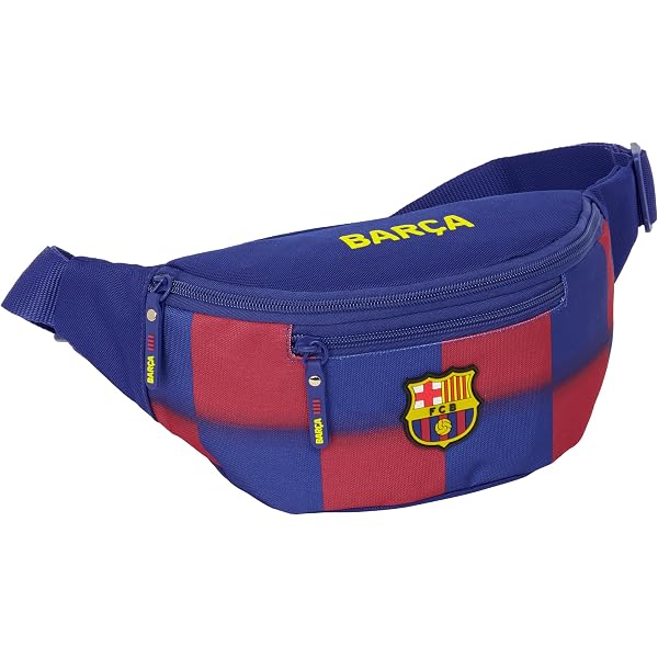 Marsupio Ufficiale F.C. BARCELONA 2ª Attrezzatura Per Bambini E Giovani - Poliestere Resistente, Dimensioni 23x9x12 Cm