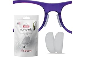 Setex Gecko Grip 1.8mm Anti-Slip Nose Pads for Glasses, (5 Clear Pair) Innovative Micro-Structured Fibers