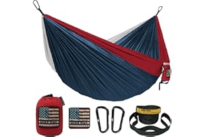 Wise Owl Outfitters Camping-Hängematte – Camping-Essentials, tragbare Hängematte mit Baumgurten, Einzel- oder Doppelhängematte für draußen, Wandern und Reisen