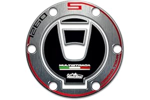 Resin Bike Adesivi Moto Compatibile con Ducati Multistrada Grand Tour 1260 S 2018 2020. Protezione Tappo Serbatoio da Urti e Graffi. Adesivo Resinato con Effetto 3D