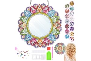 OSIKAY Cadeau Fille 6 7 8 9 10 Ans: Diamond Painting Miroir Maquillage Jouet Fille 5 6 7 Ans Activité Manuelle Enfant 5-12 Ans Loisirs Créatifs Enfant 9-10-11 an Idée Cadeau Anniversaire pour Fille 7 8 9