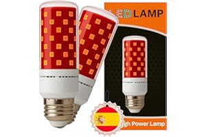 MY WAVE DZ Pack de 2 Bombillas Rojas E27 para Dormir – Iluminación Nocturna Melatonina, Sin Flicker y Sin Azul | Ideal para Bebés, Lactancia y Dormitorio | Ambiente Relajante