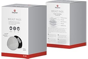 BabyDan Ultra Soft Breast Pads, Disposable Nursing Pads for Breastfeeding & Pumping, White, 24 Pack