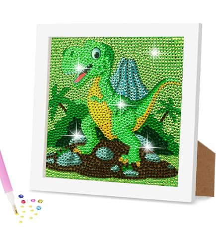 Marrio Kit Peinture Diamant Enfants - Cadre En Bois 18x18 Cm | Activité Manuelle DIY Pour Enfants Et Adultes