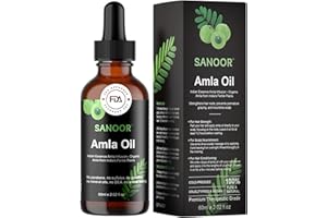 SANOOR® Indian Essence Amla Oil – 100% Pure Cold‑Pressed Ayurvedic Amla Oil for Hair Growth, Scalp Nourishment & Skin Care – Strengthens Hair, Reduces Hair Fall – Vitamin‑C Antioxidant Boost – 60 ml