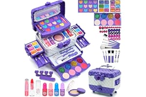 EVACOK Kids Makeup Sets Girls Toys - unicorn gifts for girls Washable Make Up Starter Kit, Childrens Princess Pretend Play Games kids Toys Presents, Little Girl Birthday Gifts Set For Age 4-12 Year Old