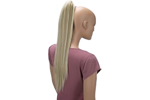 CAISHA by PRETTYSHOP 60cm Coda Capelli Stella Con Pinza Capelli Lungo Capelli Extensions Finta Per Donna Liscio Bionda Naturale Con Riflessi H626