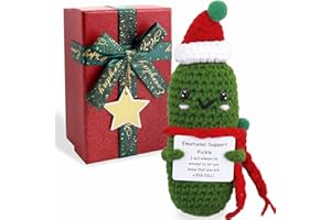 Meanju Weihnachten Positive Kartoffel Pocket Hug Geschenke Lustige Strickwolle Positive Potato mit Mini Positiver Karte und Weihnachtsgeschenkbox Beste Weihnachts Geschenke für Freundin
