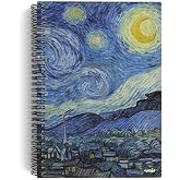 Vincent Van Gogh/The Starry Night,1889 | Spiralli Defter 02 | A5 | &Ccedil;izgisiz | 100 Sayfa | Sanat