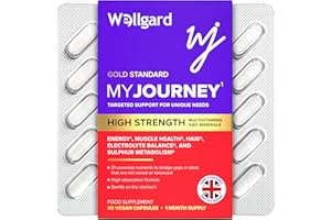 Wellgard My Journey – MJ Multivitamin for Energy, Muscles, Hair, Electrolyte Balance and Sulphur Metabolism, 60 Capsules
