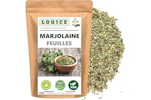 LOUICE Marjolaine Herbes Feuilles Séchées 100g - Herbe Aromatique et Savoureuse pour Sublimer Vos Plats