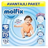 Molfix Bebek Bezi 5+ Beden JR Plus Avantajlı Paket 132 Adet