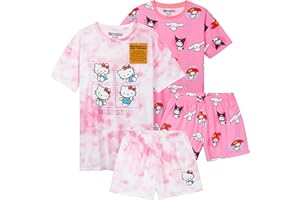 Get Trend Pijama Niña Verano Pijama Chica 2 Pack de Pijamas Manga Corta Ropa Niña Adolescente Regalos para Niñas