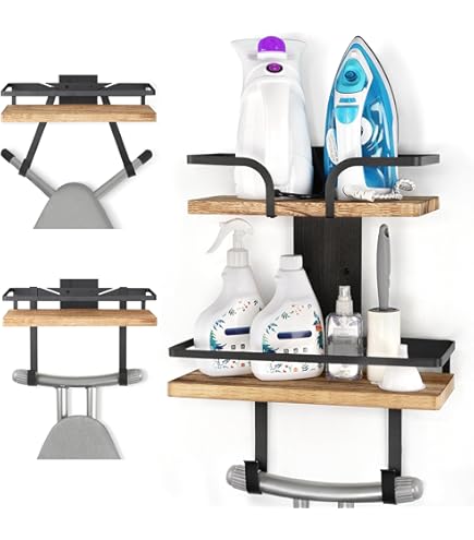 ORLESS Ironing Board Hanger With Iron Caddy - Door & Wall Mount Storage Solution
