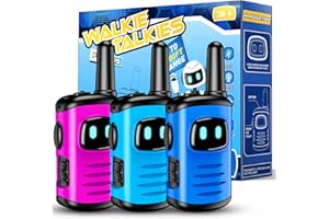 EUCOCO Walkie Talkie Dzieci 3er Zestaw, Zabawki od 3 4 5 6 7 7 8 lat Młoda dziewczyna Prezent Boy 3-10 lat Walky Talky Gry na zewnątrz dla dzieci Dziewczyny 3-10 lat Pomysły na prezenty Dzieci Zabawki