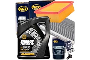 BandelOne enthält Filterset Inspektionskit+Mannol 5W30 Öl passend für Fiesta 6 B Max 1.2-1.6