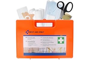 First Aid Only Trousse de Secours Coffret Premiers Soins d’Urgence Contenu Conforme à Norme Din 13168 à Monter sur Mur Transportable Petite P-10033