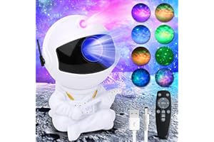 BNEHHOV Projecteur Ciel Étoilé Beau Projecteur Galaxie Plafond Projecteur Galaxie Astronaute Lampe étoilée pour Chambre à Coucher 8 Types de Cadeaux Nébuleuse pour Enfants et Adultes