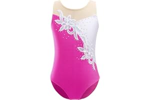 Freebily Maillot Brillante de Danza para Niña sin Manga Leotardo de Ballet Body Elástico Clásico Mono de Gimnasia Deportivo Yoga