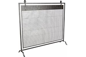 ‎DECO 79 Deco 79 Modern Metal Fireplace Screen Fireplace Screen, Iron, Black, 38" L x 9" W x 39" H