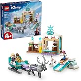 LEGO chron Disney Frozen Anna's Sled Adventure 43256-4 سنوات فما فوق مجموعة صنع ألعاب إبداعية للأطفال المحبين للأميرات، افعل ذلك