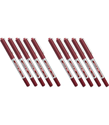 Mitsubishi Uni-Ball Eye Micro Penna Roller Tratto 0,2 Mm, Inchiostro Rosso, Confezione Da 10 Pezzi