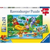 Ravensburger 2x24 Par&ccedil;alı Puzzle Ayı Ailesi Kampta