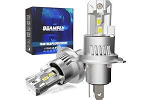 BEAMFLY Bombillas H4 LED 20000LM, HB2 9003 Lampara Faros Delanteros Coche, Kit de Conversión Halógena 12V, 6000K Luces Blancas