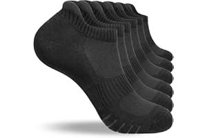 anqier 6 Paar Sneaker Socken Herren 43-46 39-42 35-38 47-50 Baumwolle Sportsocken Damen Gepolsterte Laufsocken Schwarz Weiß Grau Atmungsaktiv Kurz socken