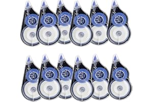 HQYBZP 12 Stück tippex roller,korrekturroller,tippex,korrekturmaus,tipp ex maus,Kinder Schüler Lernmaterial,sehr geeignet für Büro,Haus oder Schule Korrekturgurt Rollen,30m x 5mm