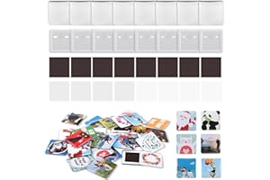 DOYFAY Fridge Magnet Button Maker, 50 mm / 1.97 Inches, 100 Sets, DIY Pin Badge Button Press Machine Accessories with Fridge Magnets, Decorative Fridge Magnets