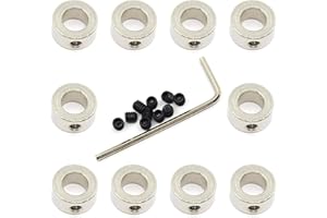 Befenybay 10 Stück Sicherungsring 8 mm Wellensicherungsring T8 Gewindesicherungsring für CNC-Teile (8 mm-Silber)