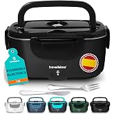 TRAVELISIMO Electric Lunch Box 100 W Taper for Food 1.5 L Thermal Lunch Box 3 in 1 12 V/24 V/220 V &ndash; Work Food Containers for