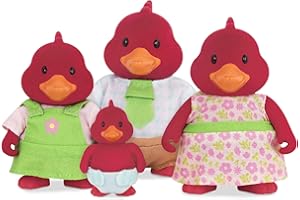 LI'L WOODZEEZ Li’l Woodzeez – Tailfeather Cardinal Family – 5pc Toy Set with Miniature Animal Figurines and Storybook – Animal Toys and Accessories for Kids Age 3+