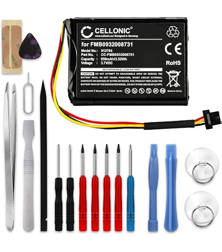 PowerSmart® Batteria TomTom 3.7V 770mAh - Ricaricabile Agli Ioni Di Litio Per Start, Start2, Easy, 1EX00, AHL03707002, VF9B - 2