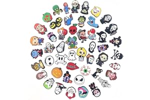 JSTHHTT 50 Stück Schuh Charms, Schuhanstecker, Schuh Anstecker, Crocs Anstecker, Kinder-Schuhdekoration, Cartoon -Schuhe Dekoration, Sandalen Accessoires, Halloween, Party, Geburtstag, Geschenk