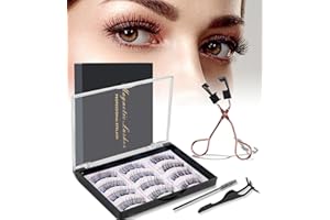 HONEXCESNG Ciglia Finte Magnetiche, Ciglie Magnete Ultrasottili, Leggeri, Con Eyelashes Clip, Facili Da Indossare, 3D Magnet Eyelashes Senza Eyeliner, Fake Lashes Magnetic Naturale Riutilizzabili