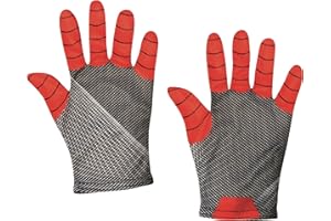 Rubies Guantes de Spiderman para niños y niñas, Talla única, Unisex, Color rojo y negro, Oficial Marvel