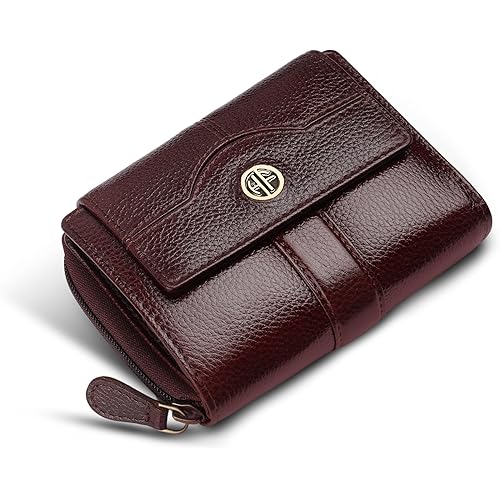 HAMMONDS FLYCATCHER Leather Ladies Wallet for Woman with 14 Card Slots - Clutch Purse for Women, Ladies Wallet for Women Stylish, Ladies Purse for Women Wallet, Gift for Womens - Brown